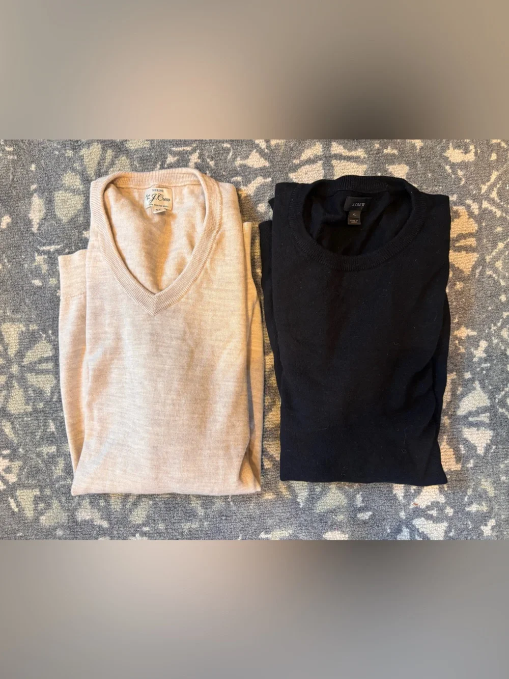 Set of 2 J.Crew men's sweaters size XL (mix of cashmere, cotton & merino wool)